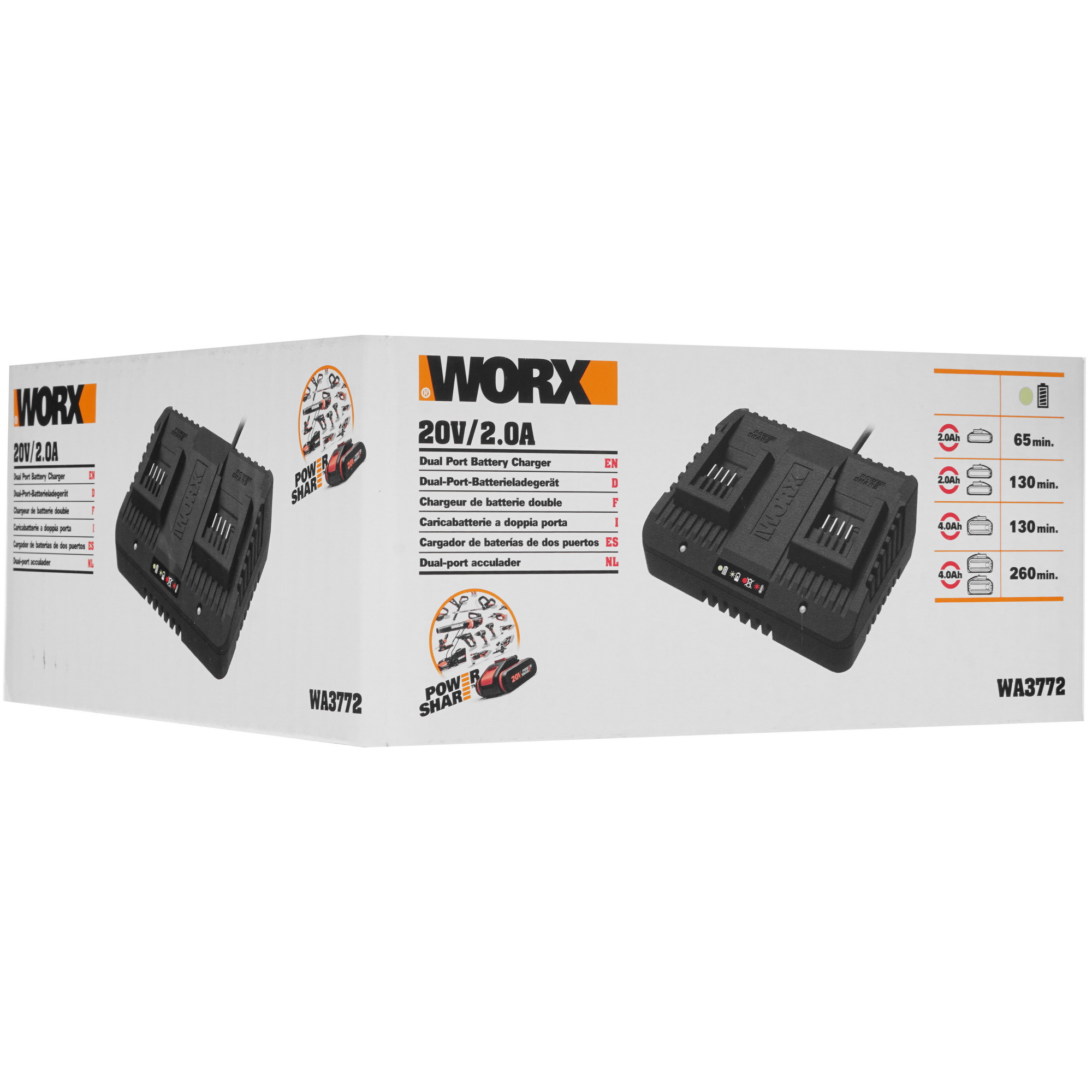 Зарядное устройство Worx WA3772 PowerShare 20V 5334847 STDN-0086567 - Вид №4