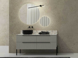 Деревянный напольный умывальник с ящиками