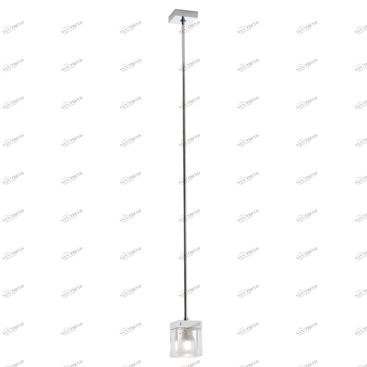 Светильник подвесной 10,7х8 см серебряный Cubetto D28A0100 grey FABBIAN ДИЗАЙНЕРСКИЕ 00-3882245 Прозрачный;серебро 