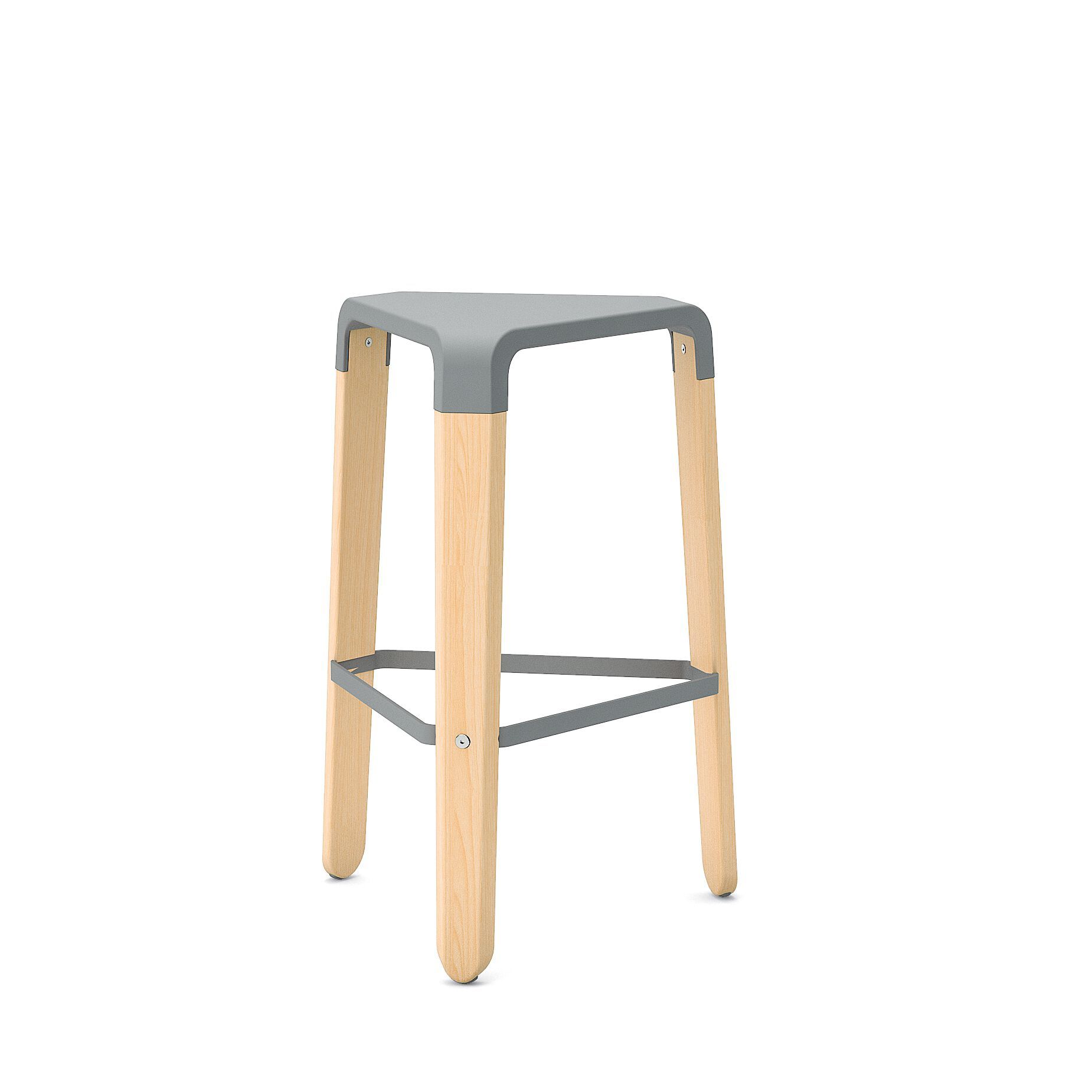 Высокий деревянный табурет с подставкой для ног Infiniti PICAPAU STOOL ARCH-00071390 - Вид №1
