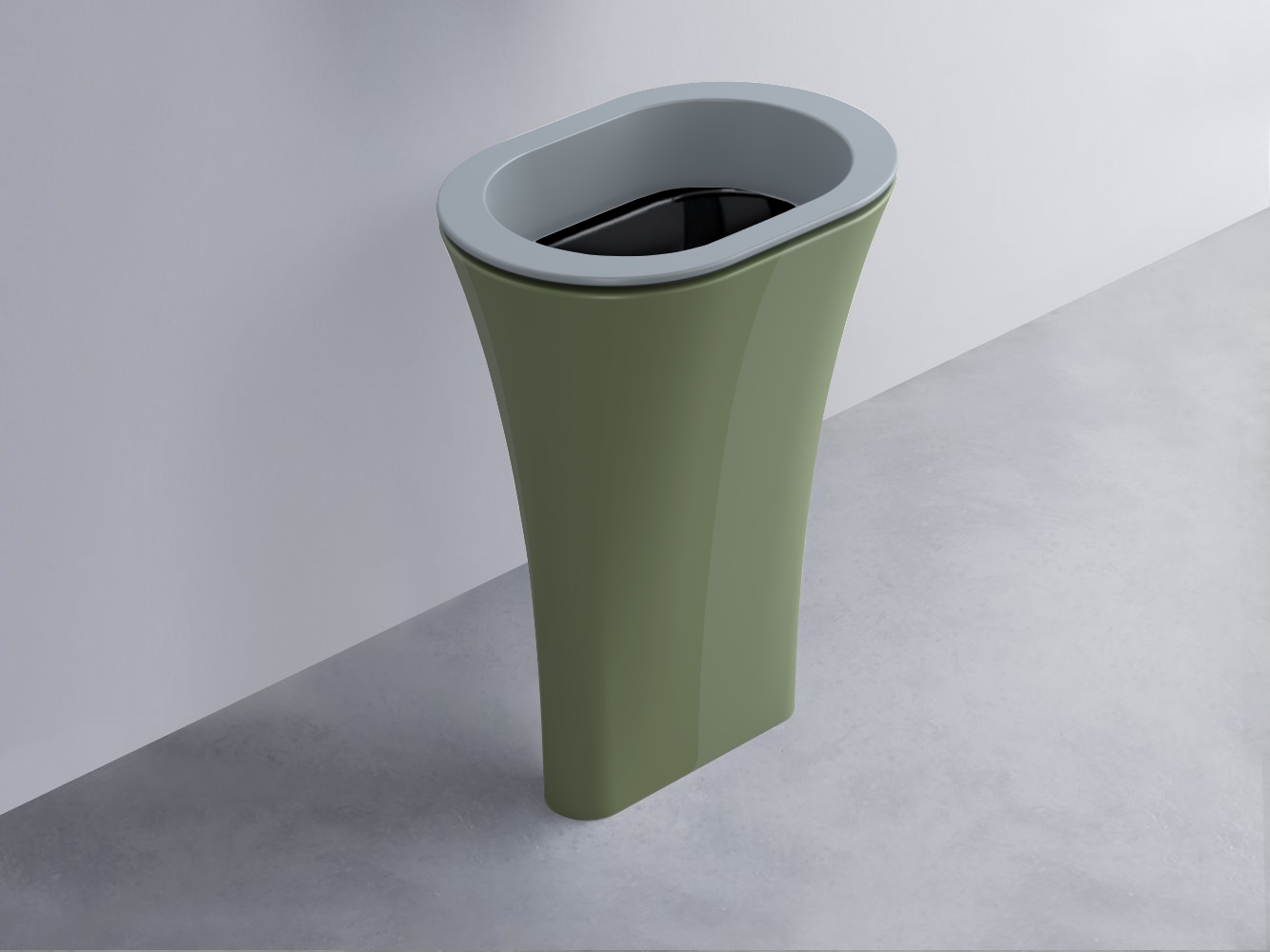 AMLA65-BR+AMPILO-N+AMCOLO-AG Раковина Amedeo Ovale отдельностоящая cielo Enjoy + Amedeo Ceramica Cielo