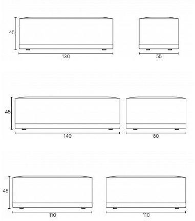 ENEA Прямоугольный пуф из ткани Puck sun-id-1476171 - Вид №8