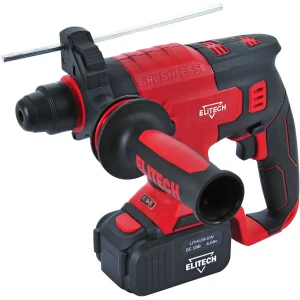 Перфоратор аккумуляторный бесщеточный SDS-plus Elitech ПА 18БЛМ, 18 В Li-Ion 4 Ач, 1.7 Дж 89345381 STLM-2015323