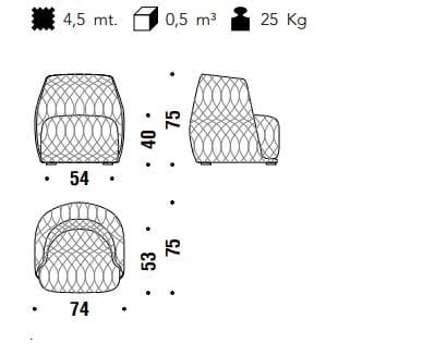 Тканевое кресло с подлокотниками MOROSO Redondo ARCH-00030094 - Вид №11