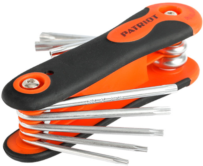 90212105 Набор ключей SKT-8F TORX T9-T40 складные CRV 8-в-1 STLM-0134026 PATRIOT