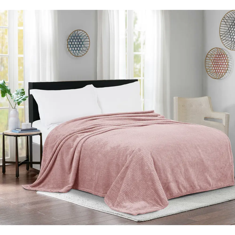 Плед Ryazan 140x200 см искусственный мех цвет розовый СТОЛИЦА ТЕКСТИЛЯ STLM-2149915 - Вид №3