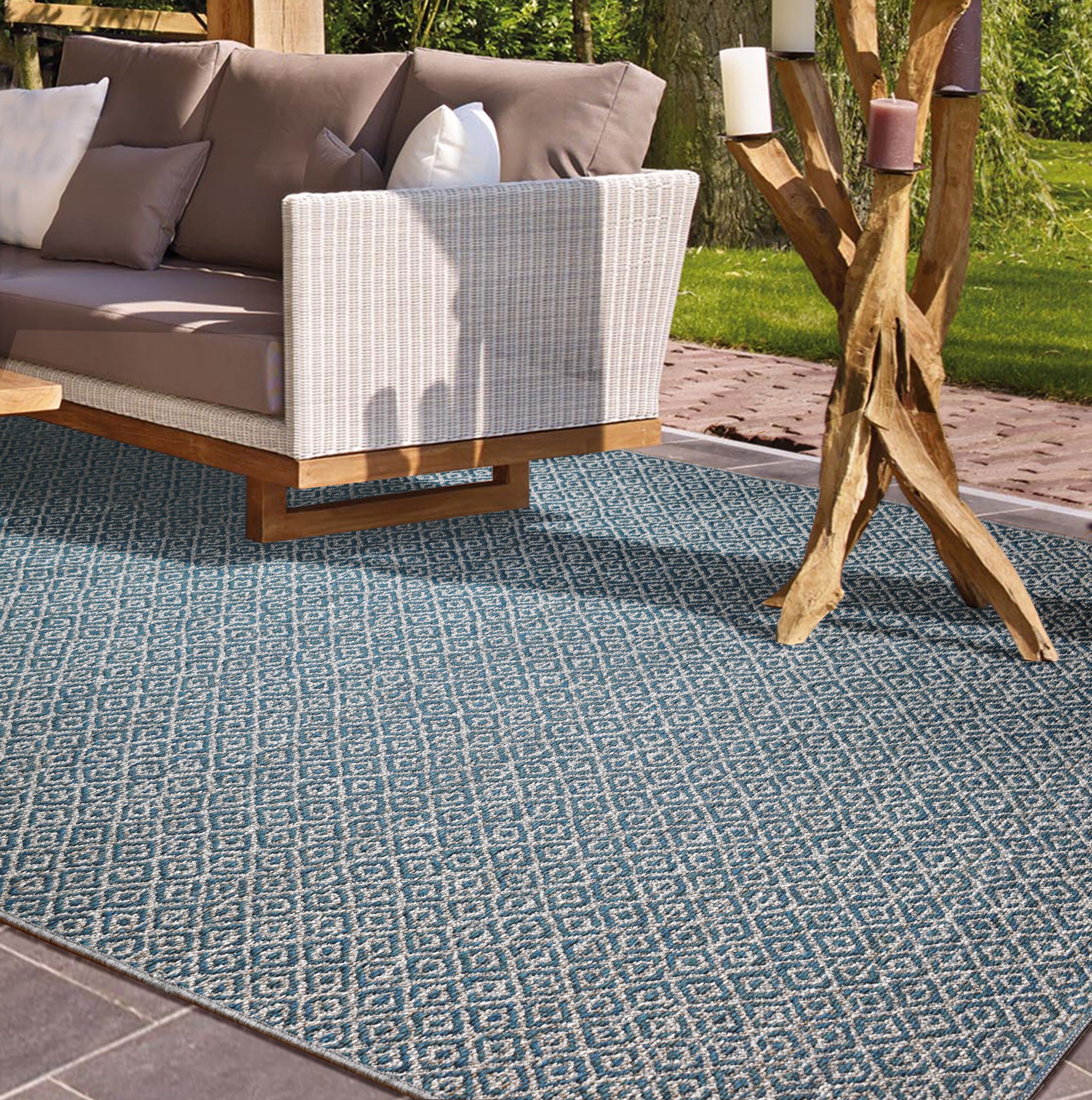 Прямоугольный напольный ковер с рисунком Ademi Outdoor ARCH-00130407 - Вид №6