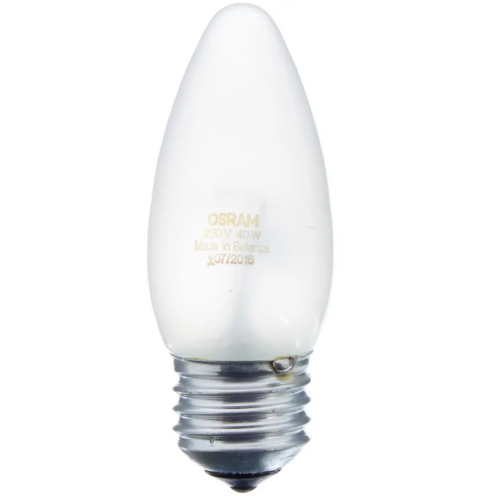 Лампа накаливания Osram свеча E27 40 Вт свет тёплый белый 12211235 STLM-2167854 