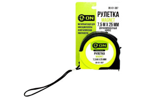 16327413 Рулетка MAGNET 7,5м х 25мм, двухкомпонентный корпус, магнит 05-01-307 On