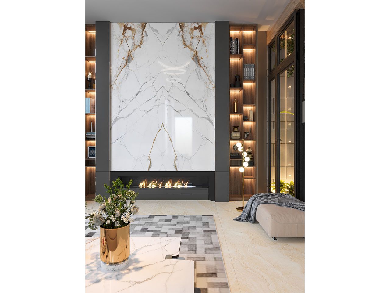 Пол / керамогранит с мраморным эффектом Kaleseramik плиты ARCH-00025979