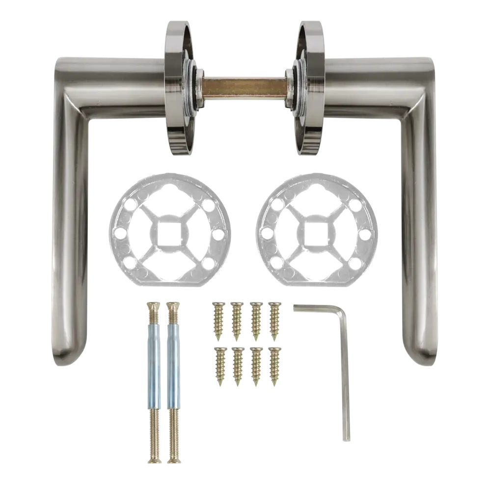 Дверные ручки EDSON для межкомнатных дверей в стиле никель 85168685 STLM-0059348 - Вид №1