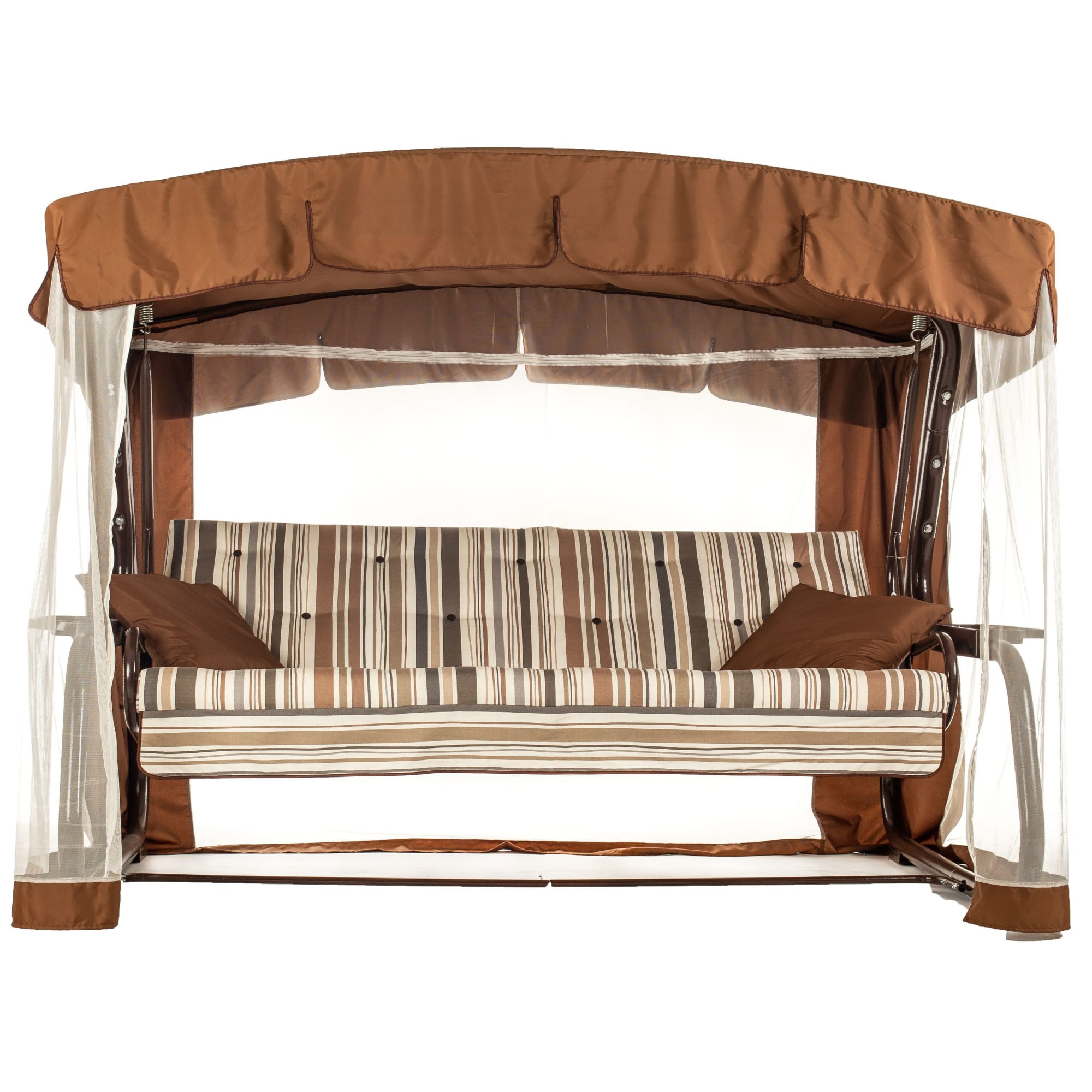 82120200 Качели садовые Саванна 4-х местные (до 320 кг) коричневый/бежевый Santreyd 