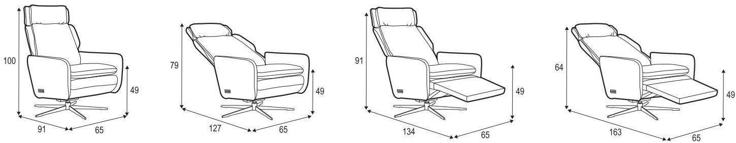 Sits Кресло Relax из кожи с 5 спицами и подголовником sun-id-1493429 - Вид №2
