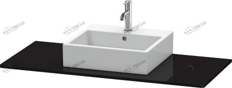 XS060F04040 Консоль XSquare #XS060F 1200 x 550 мм Черный глянцевый лак Duravit