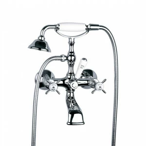 Смеситель для ванны с душевым гарнитуром ½“, настенный монтаж JOERGER Serie 1909