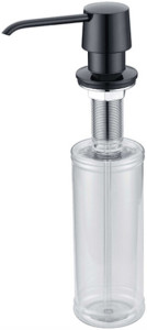 Встраиваемый дозатор ZorG Inox ZR-20 BLACK для жидкого мыла, черный