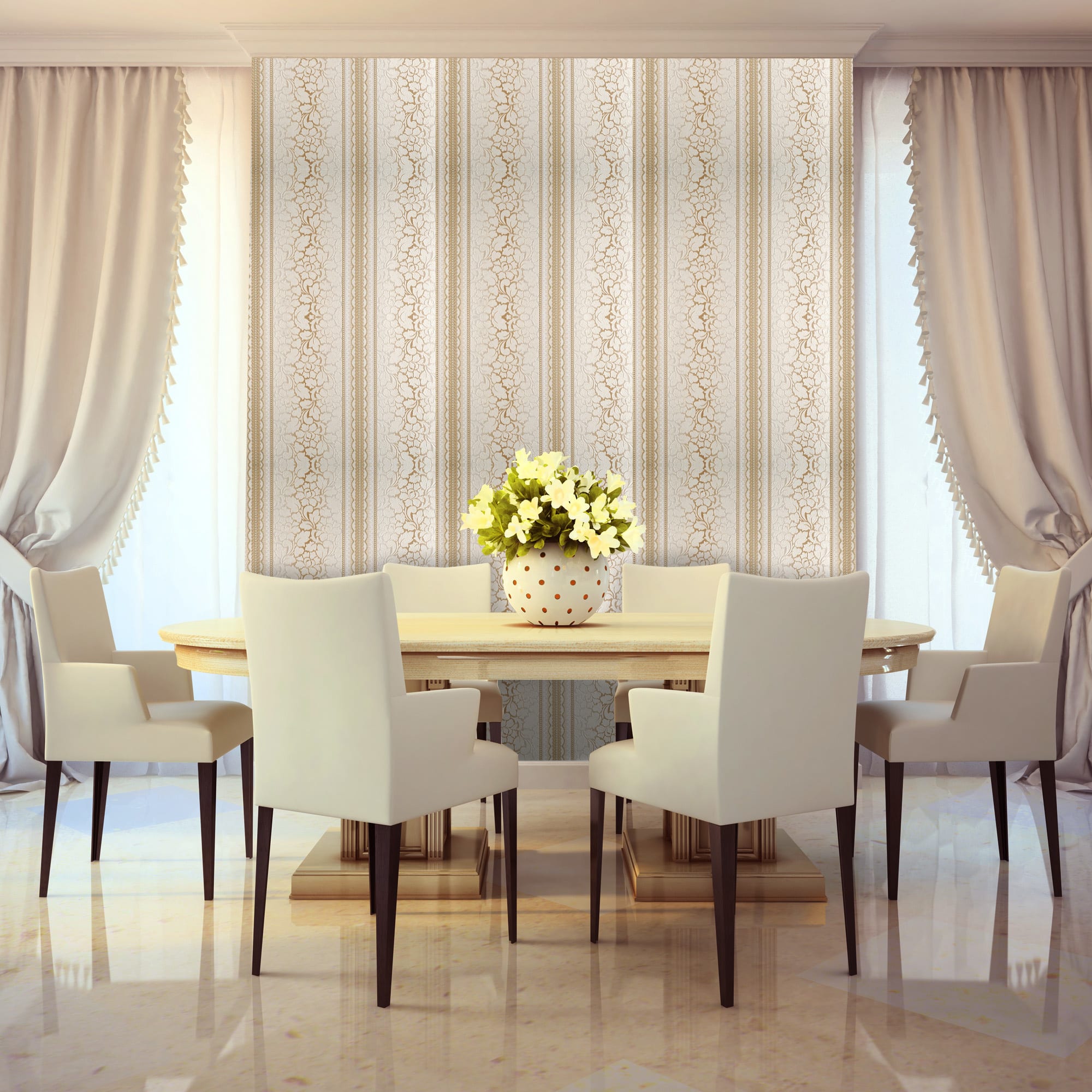 15057632 Обои бумажные бежевые 0.53 м 25М-МО Виконт Santreyd  - Вид №2