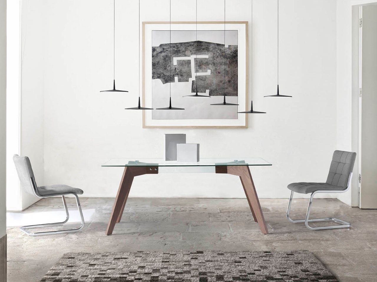 Прямоугольный стол для гостиной из дерева и стекла Angel Cerda Loft Tendencia ARCH-00032099 - Вид №2
