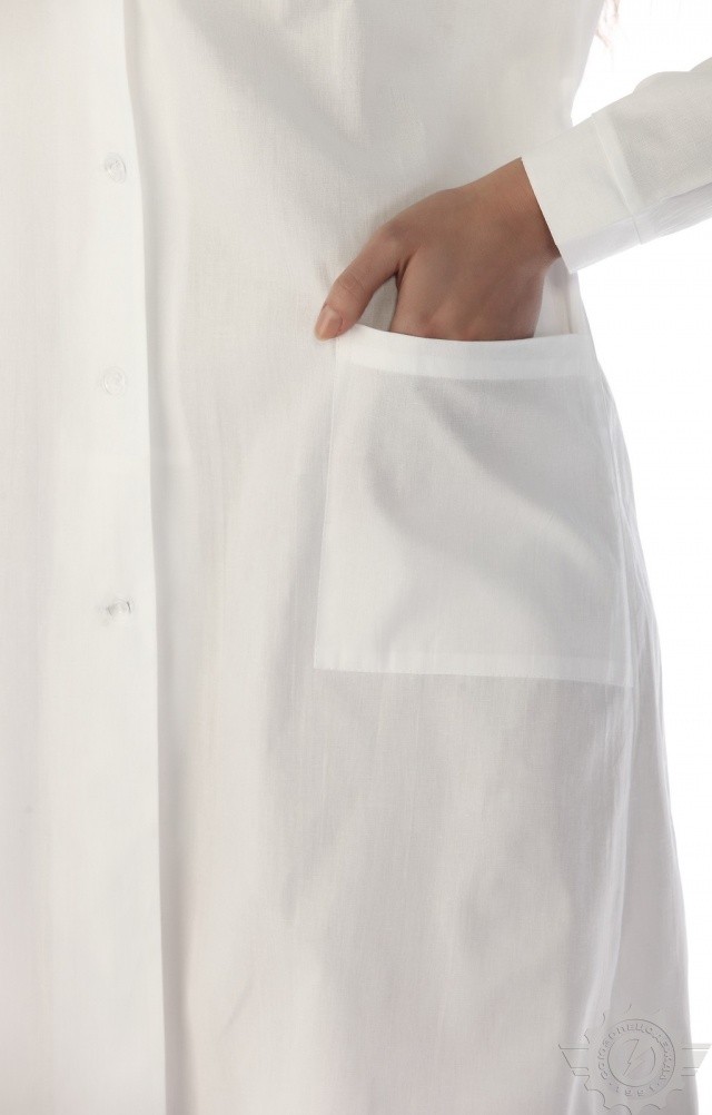 61683 Халат женский белый  Медицинская одежда  размер 36-38/146-152 Спецодежда  - Вид №2