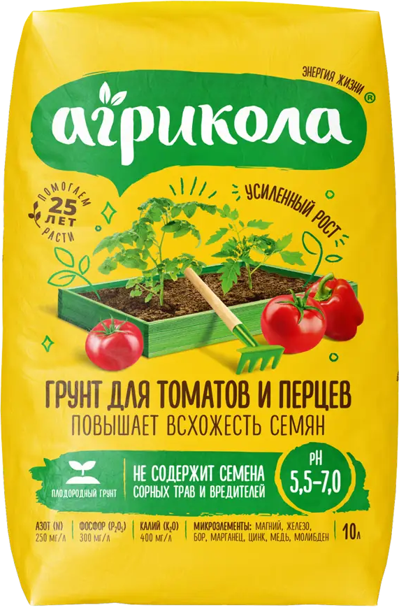 88108765 Грунт Агрикола для томатов и перцев 10 л STLM-0076726