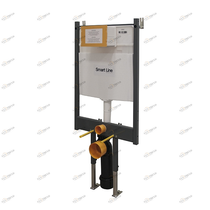 UK Скрытая рама с бачком уменьшенной толщины для подвесной унитаза. Для установки в светлую стену. Включает комплект креплений и соединительные трубы для унитаза.  Smart line NOKEN 100159541