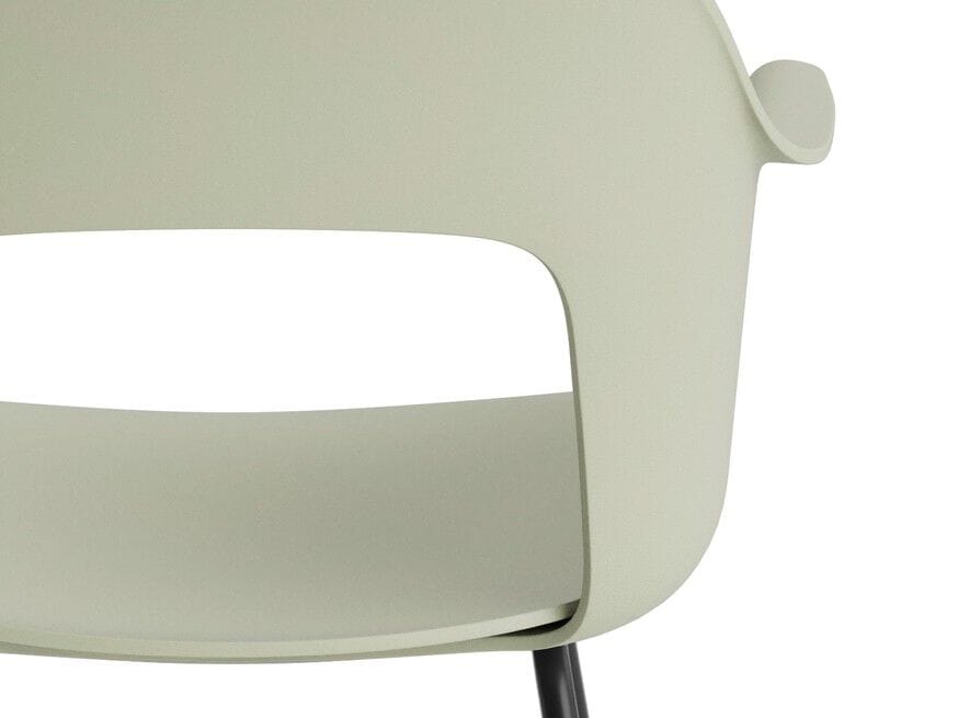 Полипропиленовый стул с подлокотниками с открытой спинкой Hay макет ARCH-00062765 - Вид №3