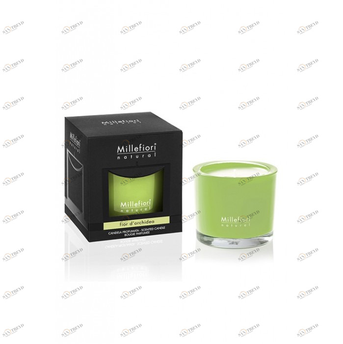 Ароматическая свеча 180гр "Цветы орхидеи "Fiori Di Orchidea MILLEFIORI MILANO ОРХИДЕЯ 267353 Зеленый 