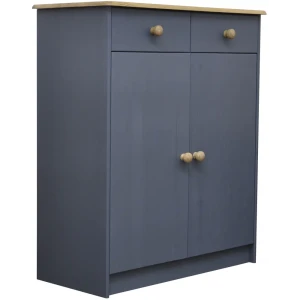 91227463 Комод Dipriz Хаба 2 ящика 78x35x89 см дерево цвет серый/бежевый STLM-1456413