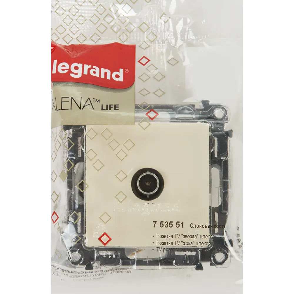 Розетка телевизионная Legrand VLN-L Звезда цвет слоновая кость 82169348 STLM-2207643 Valena Life - Вид №5