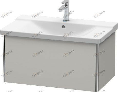 XS408100707 XSquare Тумбочка подвесная Бетонно-серый матовый декор Duravit