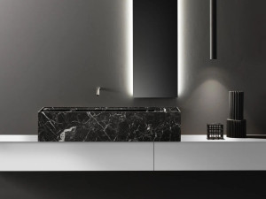 Деревянный подвесной шкаф для ванной комнаты с ящиками