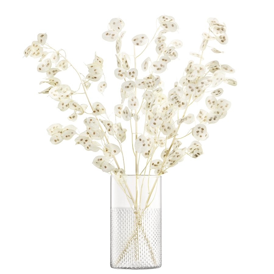 Ваза стеклянная прозрачная 25 см Wicker LSA INTERNATIONAL - 00-3894923 Прозрачный  - Вид №5