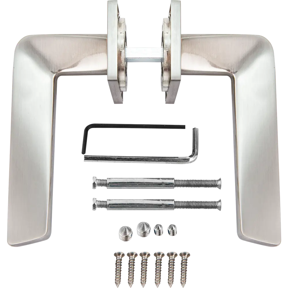 Дверная ручка Armadillo Torso USS без запирания ЦАМ гальваническое покрытие цвет матовый никель STLM-2138585 - Вид №1