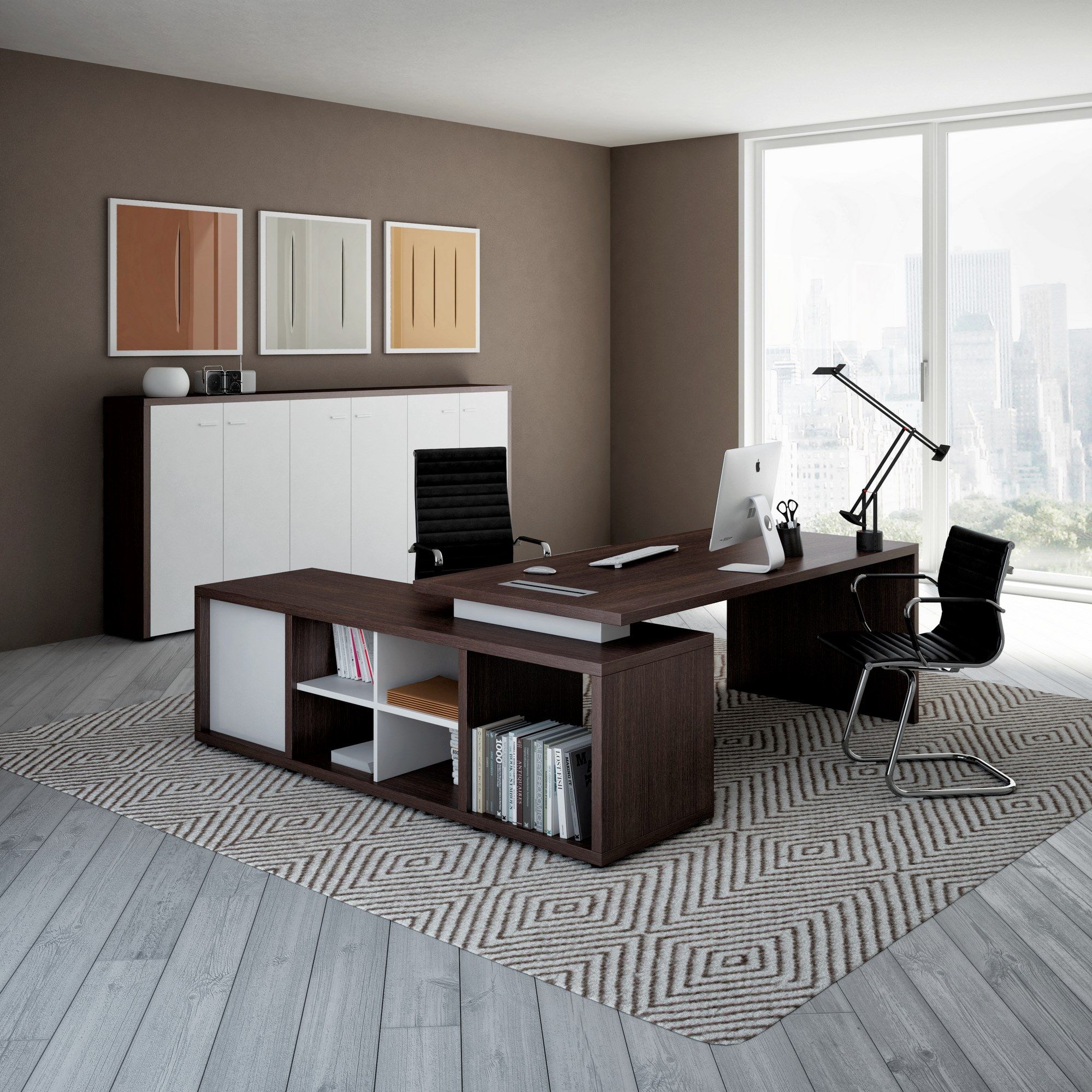 Угловой стол со встроенной полкой CUF Milano ARCH-00088114 - Вид №8