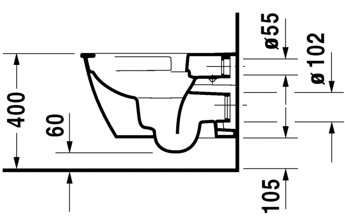 2557092000 Подвесной унитаз настенный Белый Duravit Darling New Германия - Вид №4