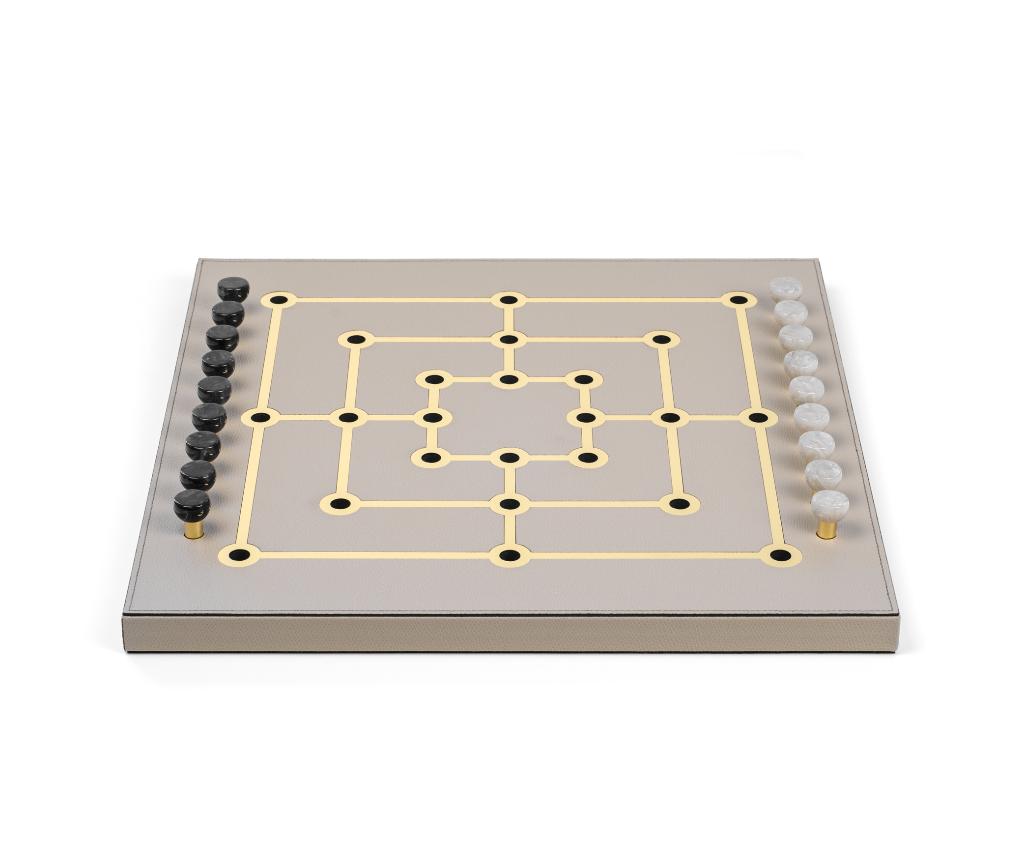 Набор игр «Мельница» - 39X39XH2,5 см / зернистая кожа_nocciola Pinetti 00.1020.029.008 - Вид №2