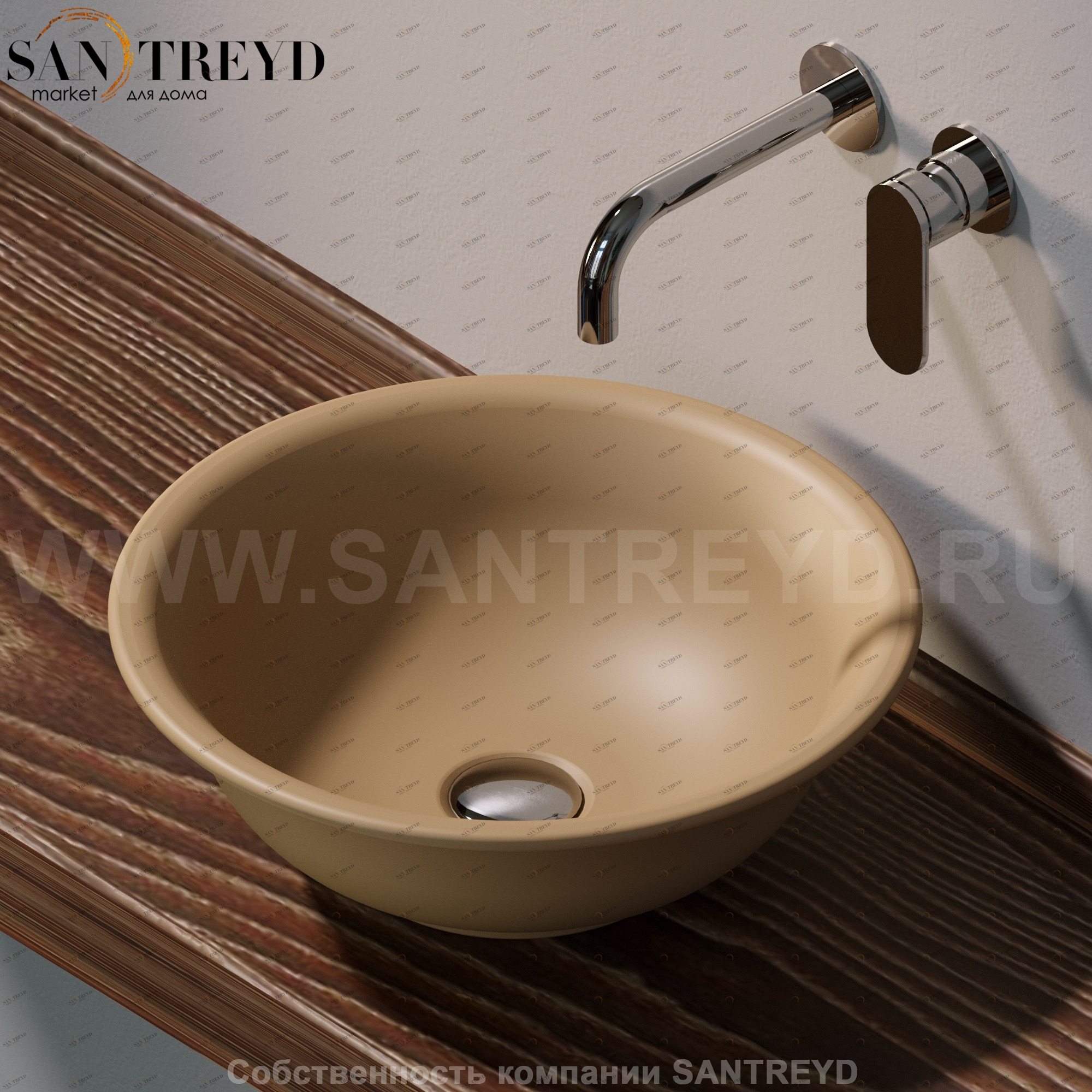 BL42L9004 Накладная раковина на столешницу  круглая Ceramica Flaminia Boll