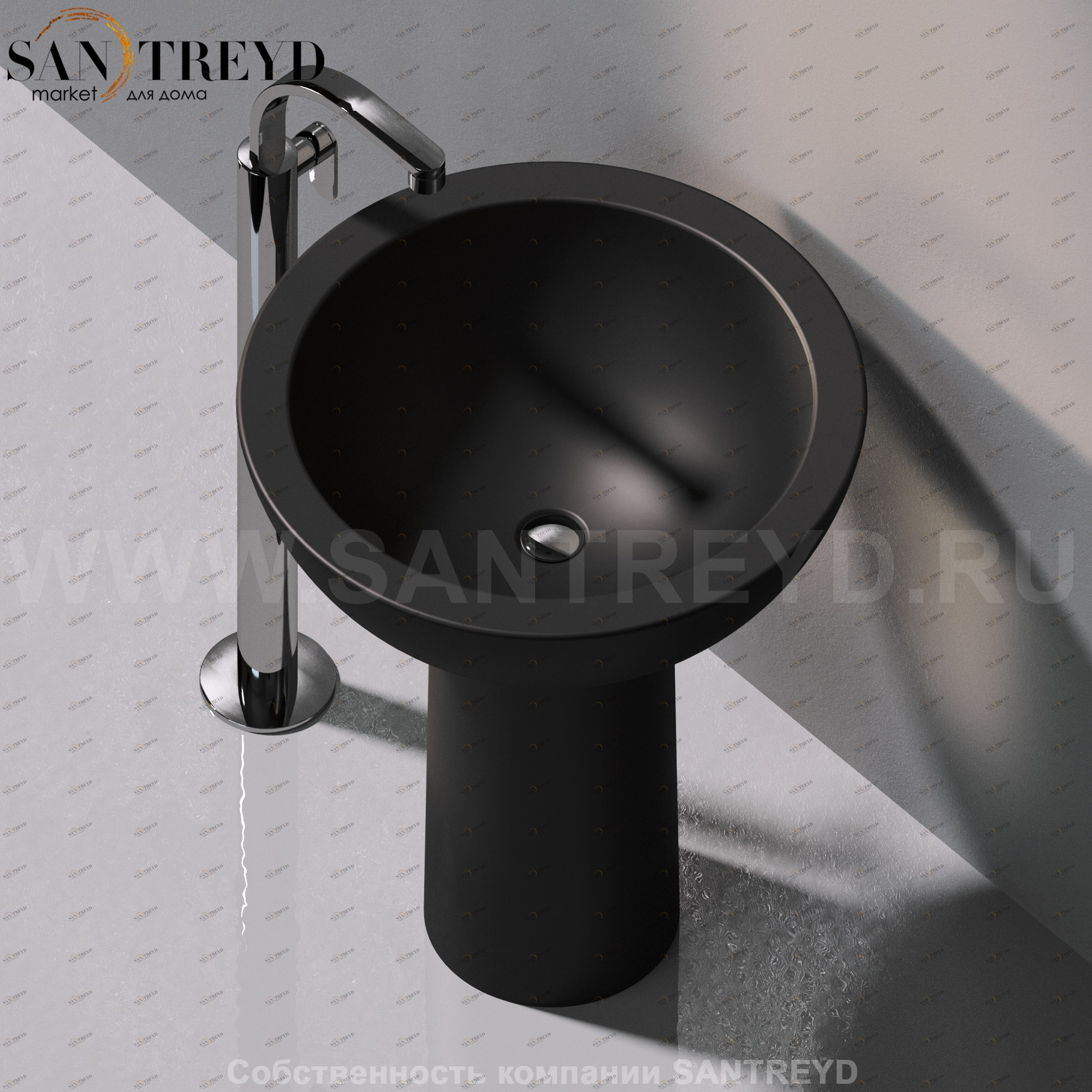 FN70L7006 Напольная раковина стоящая круглая Ceramica Flaminia Fonte