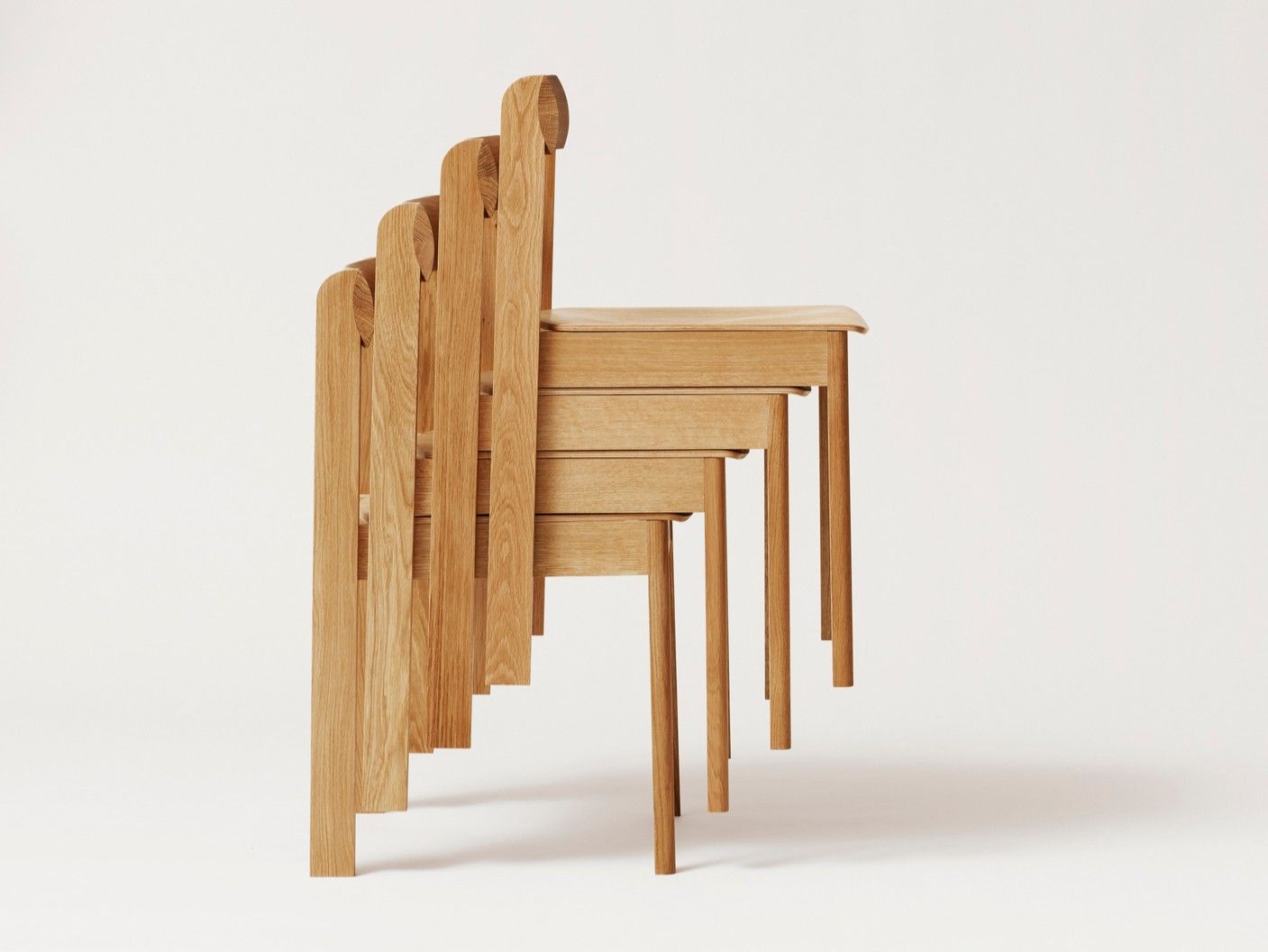 Штабелируемый стул из дуба с открытой спинкой Form & Refine Blueprint ARCH-00105045 - Вид №10