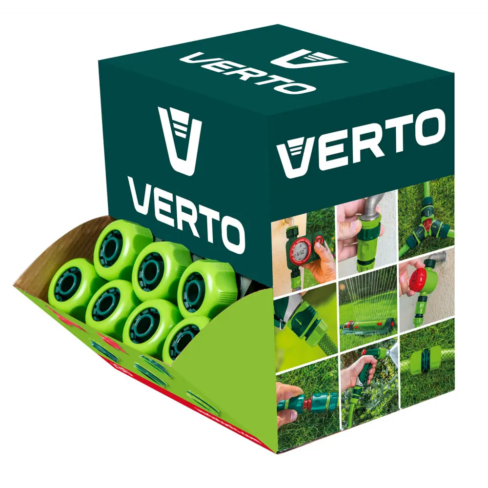 Коннектор для шланга быстросъёмный Verto 3/4 дюйма 30 шт STLM-2027290