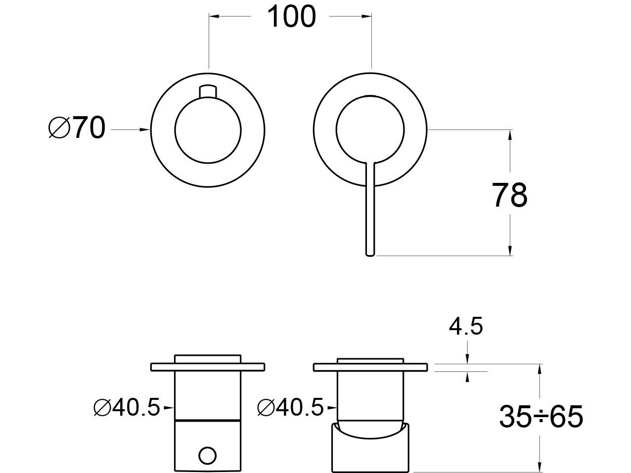 Однорычажный смеситель для душа с переключателем GUGLIELMI RUBINETTERIE Rialto ARCH-00151076 - Вид №2