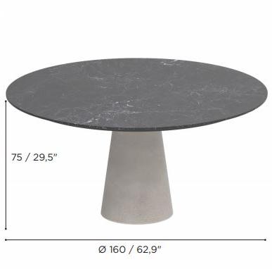 Royal Botania Круглый садовый стол ductal® Conix Cnx160r - Вид №3