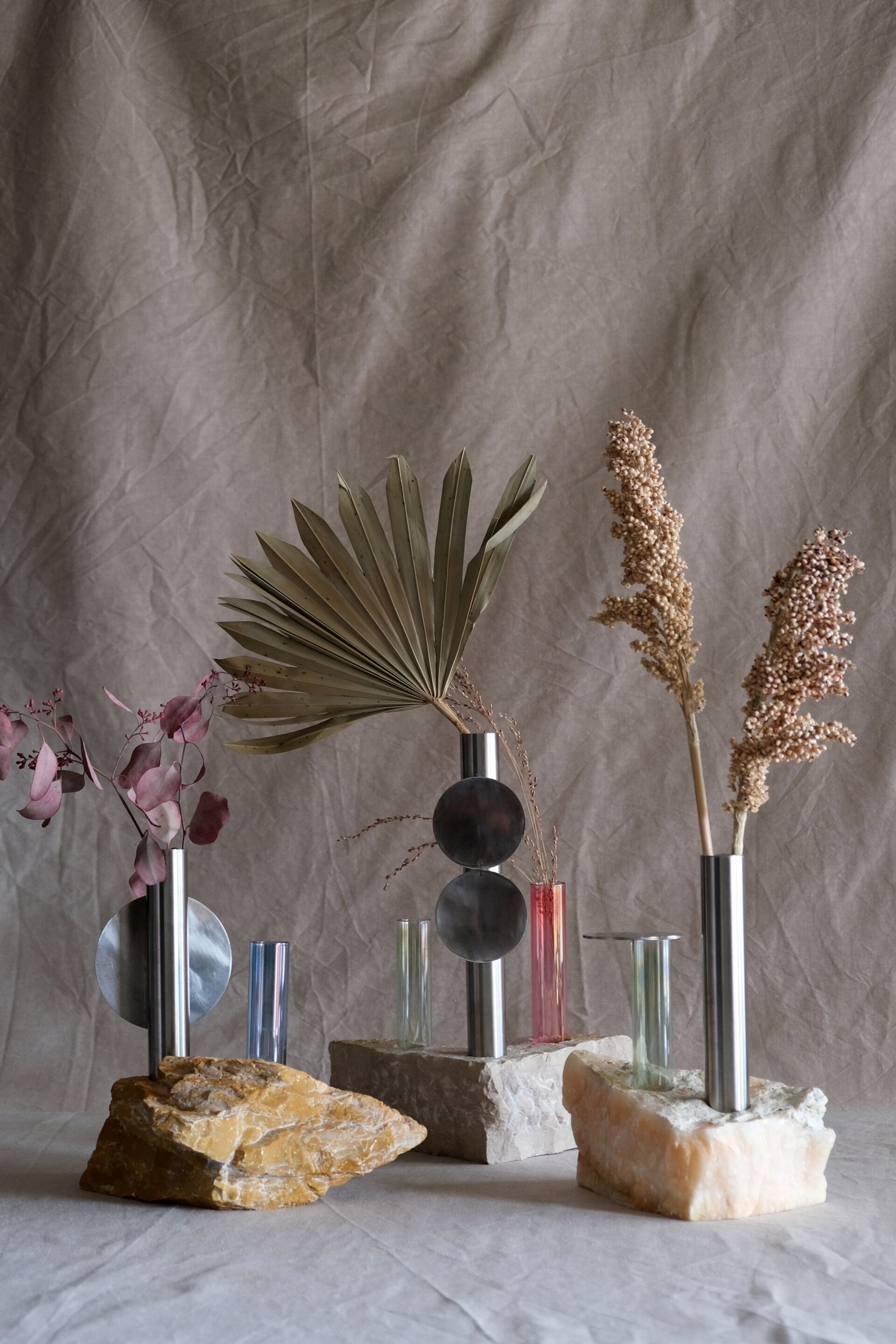 Ваза из оникса и нержавеющей стали VESTA FURNITURE метеориты ARCH-00123078 - Вид №3