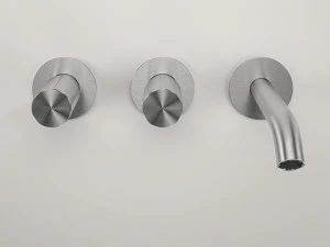 ZAZZERI Смеситель для умывальника настенный из нержавеющей стали на 3 отверстия Z316