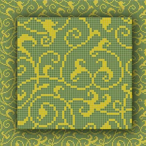 МОЗАИКА ИЗ СТЕКЛА MZ-01 GREEN&GMC ALMA ПАННО 15
