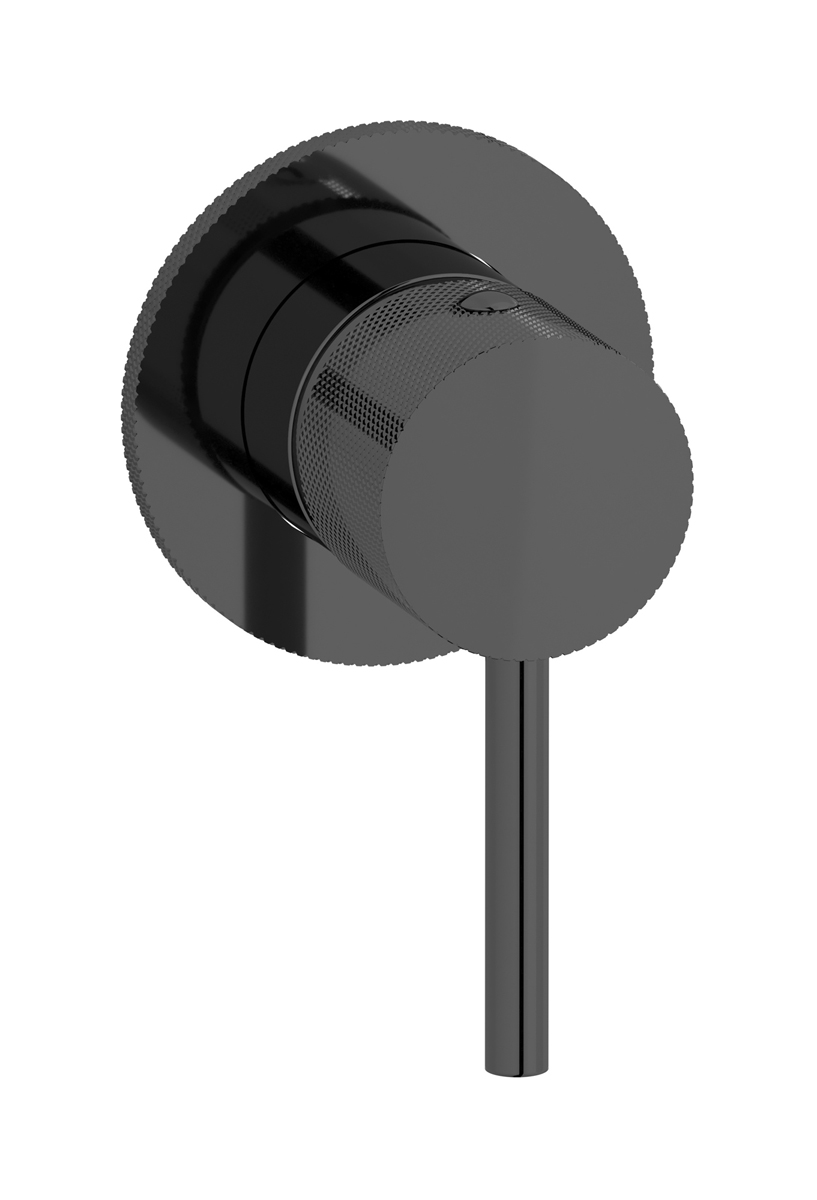 Внешние части встроенного смесителя на 1 потребителя. WE ARE IB id305cf Black Chrome Industria