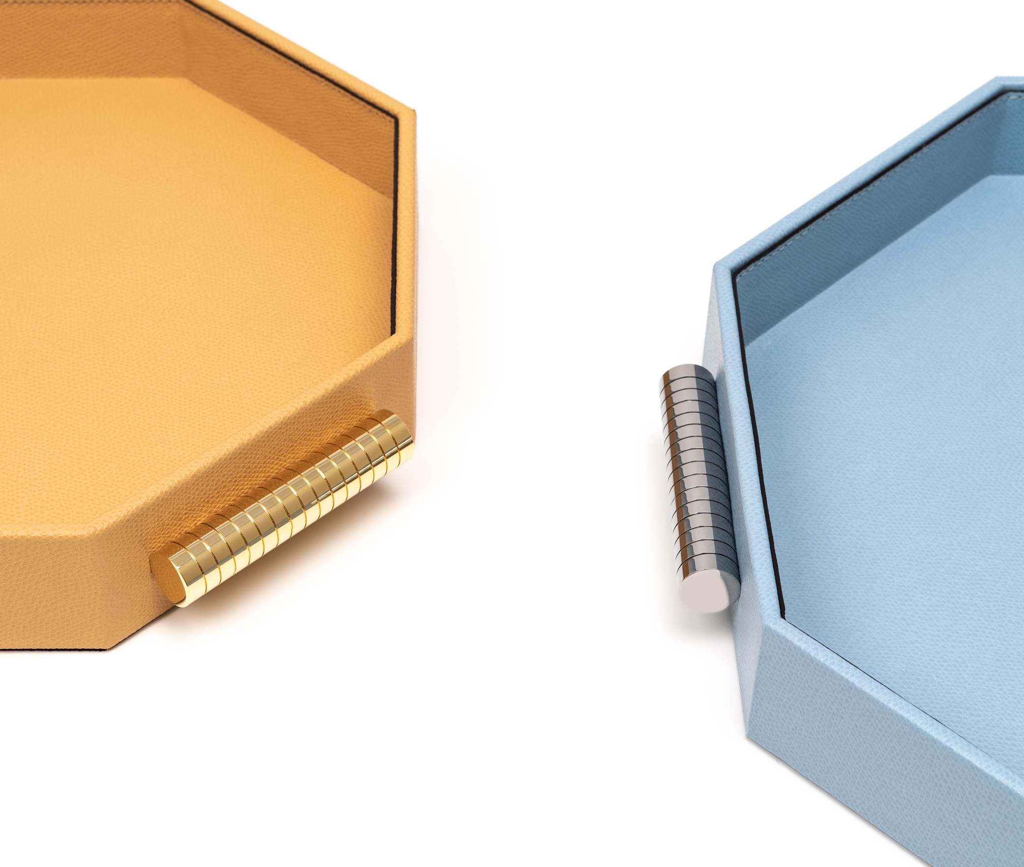 Поднос Grace Octagonal - 30X30 см/металл-хром/зернистая кожа_темно-серый Pinetti 00.1936.029.055 - Вид №5