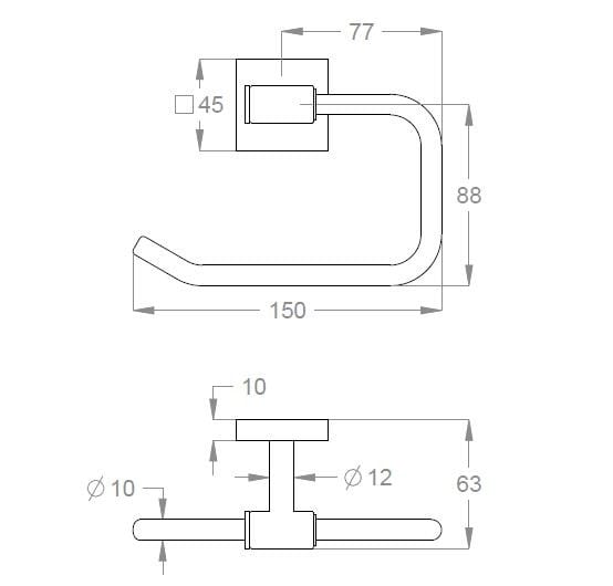 Держатель рулона из нержавеющей стали Fir Italia аксессуары для ванной комнаты из нержавеющей стали ARCH-00122444 - Вид №1