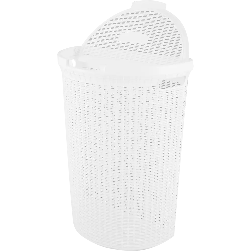 Корзина для белья Эко Стайл 45 л светло-серая БЫТПЛАСТ STLM-2165130 - Вид №2