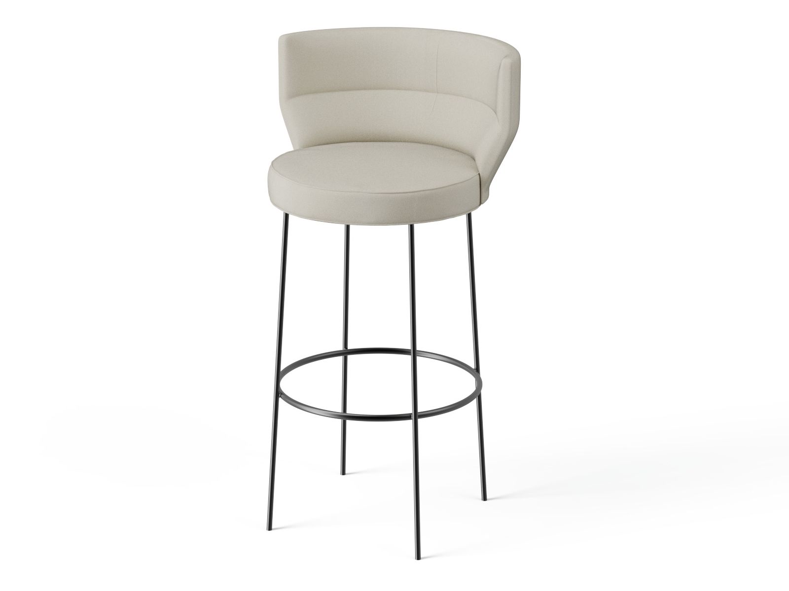 Высокий кожаный стул с подставкой для ног Punt Sena ARCH-00069404